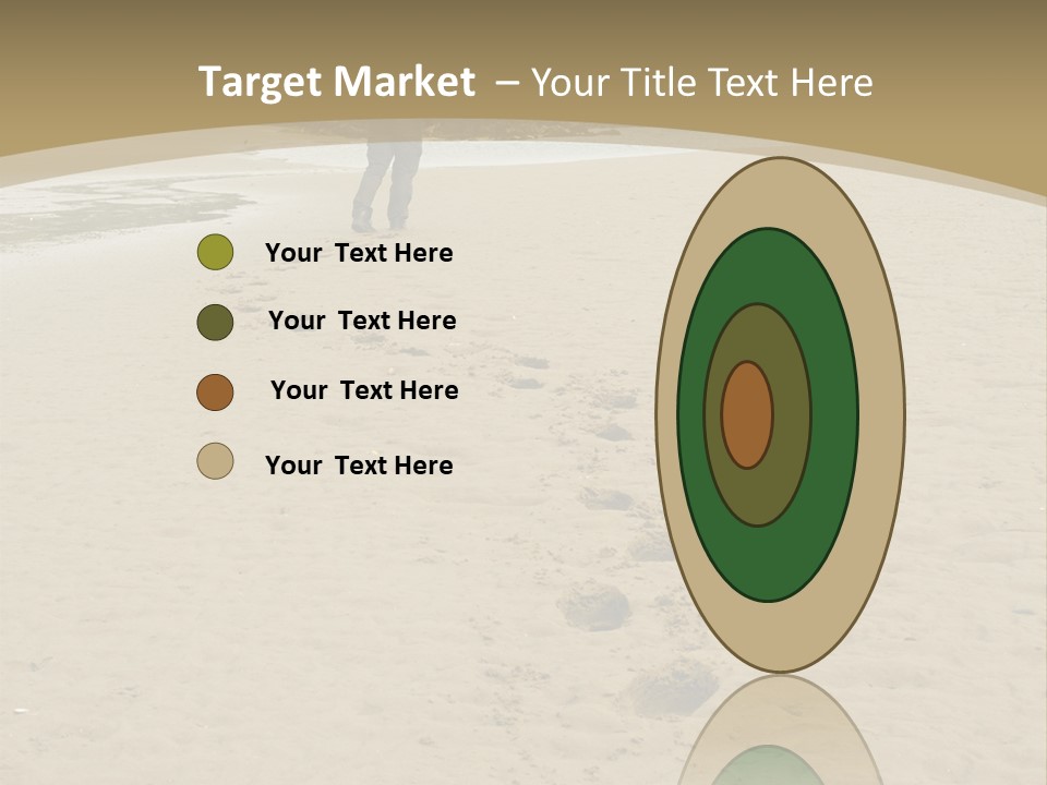 A Person Standing On A Beach With Footprints In The Sand PowerPoint Template