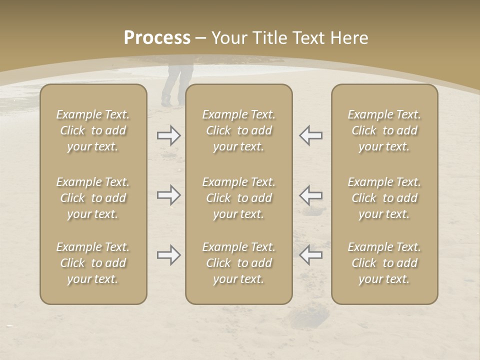 A Person Standing On A Beach With Footprints In The Sand PowerPoint Template