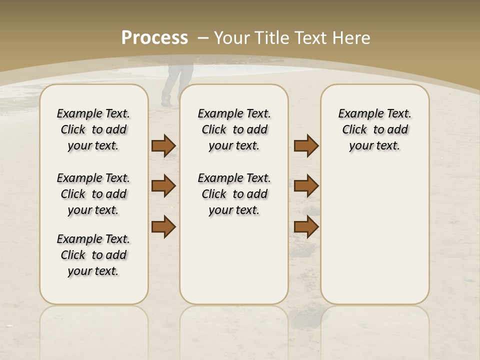 A Person Standing On A Beach With Footprints In The Sand PowerPoint Template