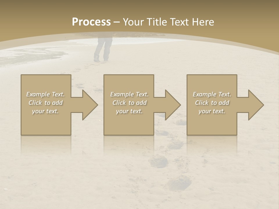 A Person Standing On A Beach With Footprints In The Sand PowerPoint Template