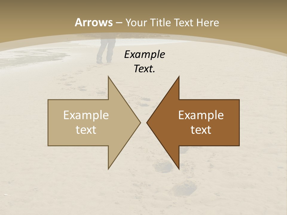 A Person Standing On A Beach With Footprints In The Sand PowerPoint Template