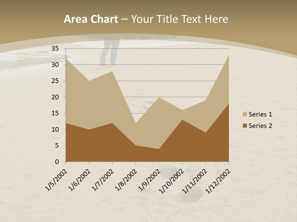 A Person Standing On A Beach With Footprints In The Sand PowerPoint Template