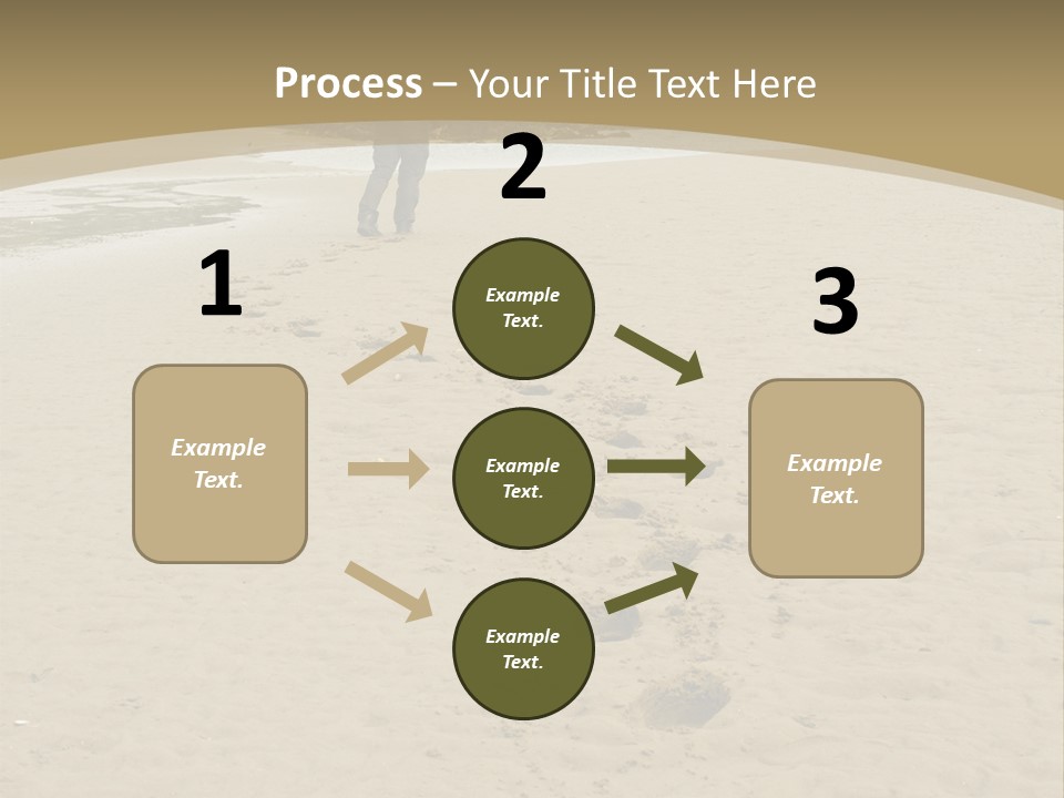 A Person Standing On A Beach With Footprints In The Sand PowerPoint Template