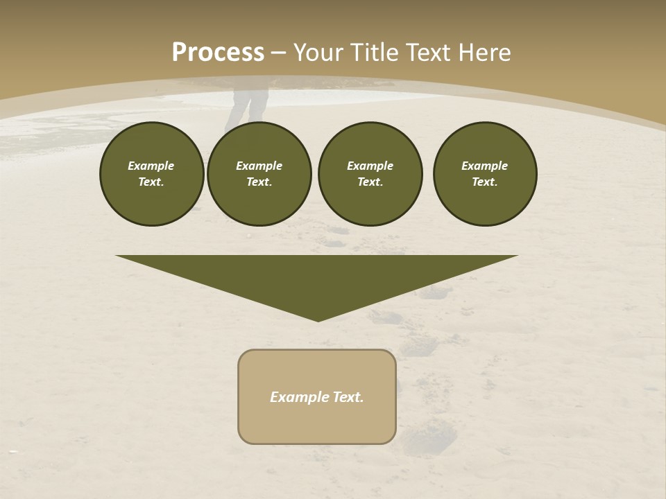 A Person Standing On A Beach With Footprints In The Sand PowerPoint Template