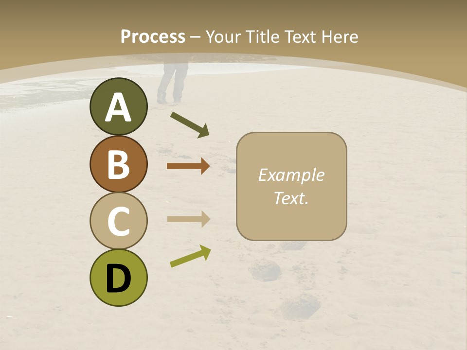 A Person Standing On A Beach With Footprints In The Sand PowerPoint Template