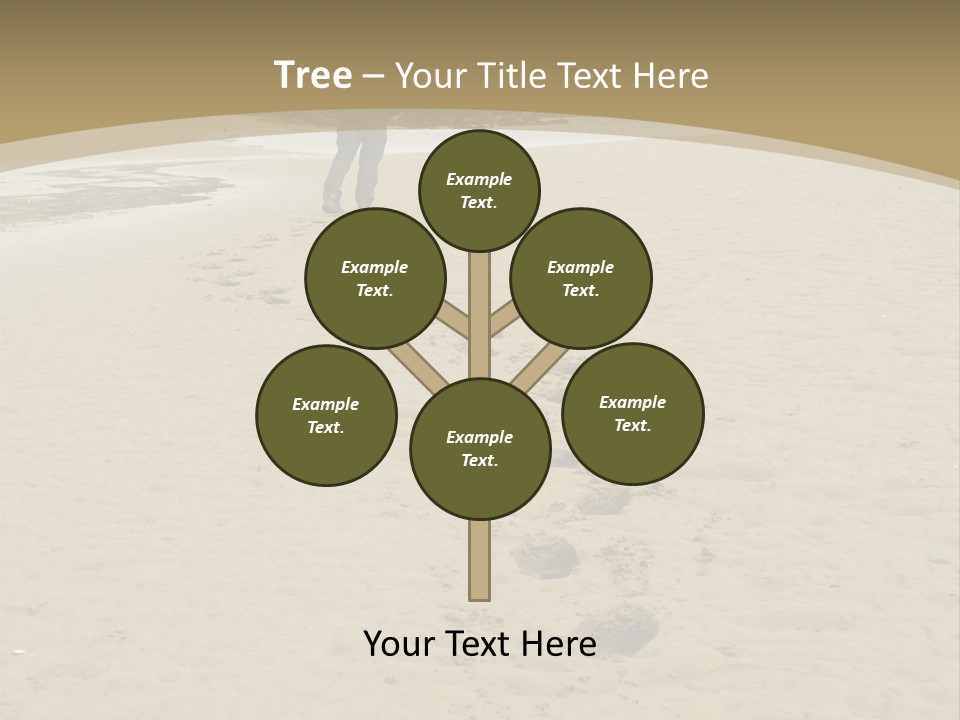 A Person Standing On A Beach With Footprints In The Sand PowerPoint Template