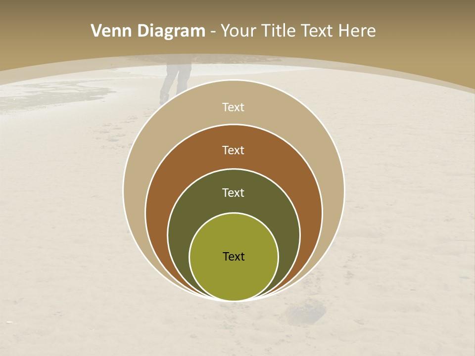 A Person Standing On A Beach With Footprints In The Sand PowerPoint Template