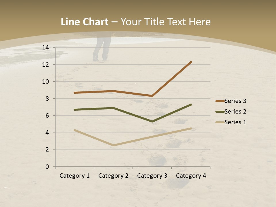 A Person Standing On A Beach With Footprints In The Sand PowerPoint Template