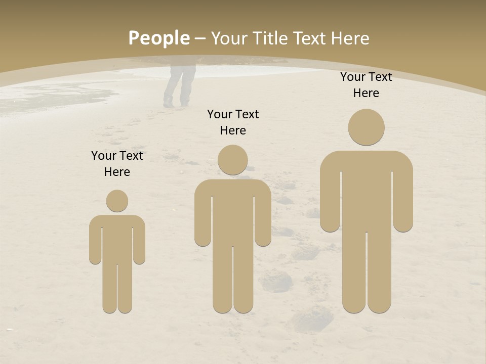 A Person Standing On A Beach With Footprints In The Sand PowerPoint Template