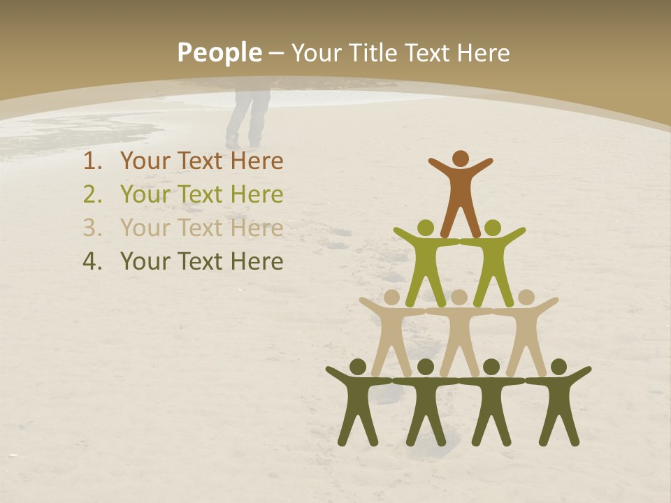 A Person Standing On A Beach With Footprints In The Sand PowerPoint Template