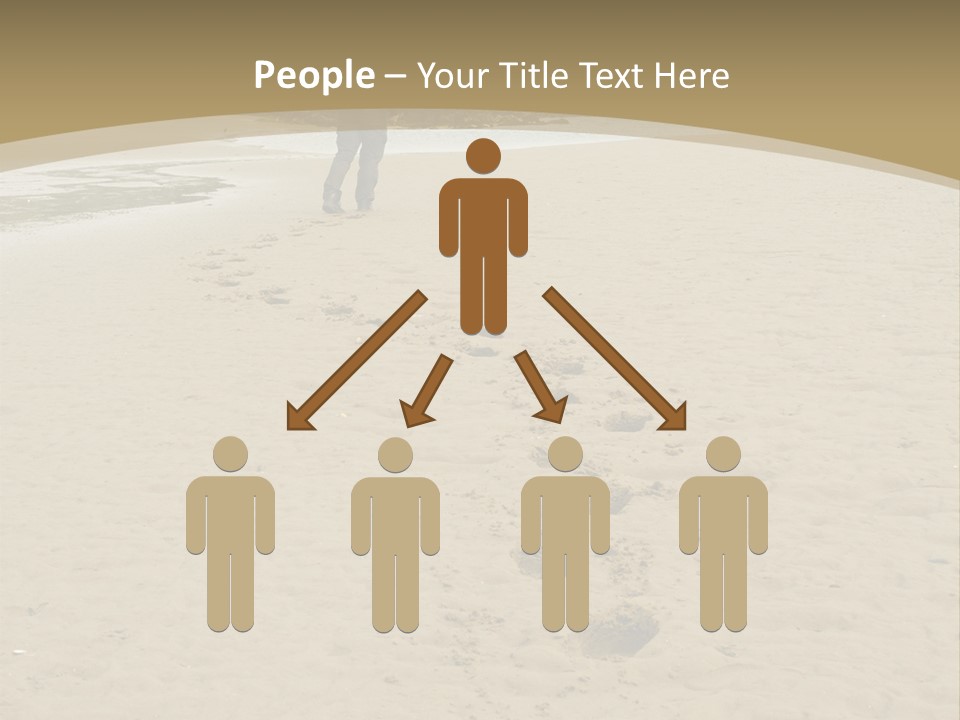 A Person Standing On A Beach With Footprints In The Sand PowerPoint Template