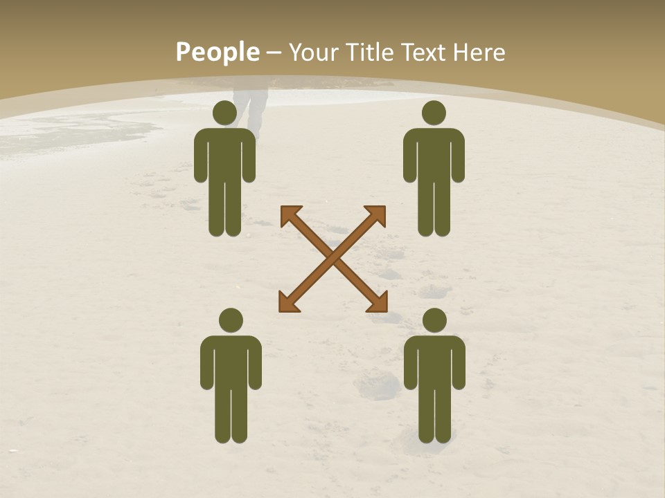 A Person Standing On A Beach With Footprints In The Sand PowerPoint Template