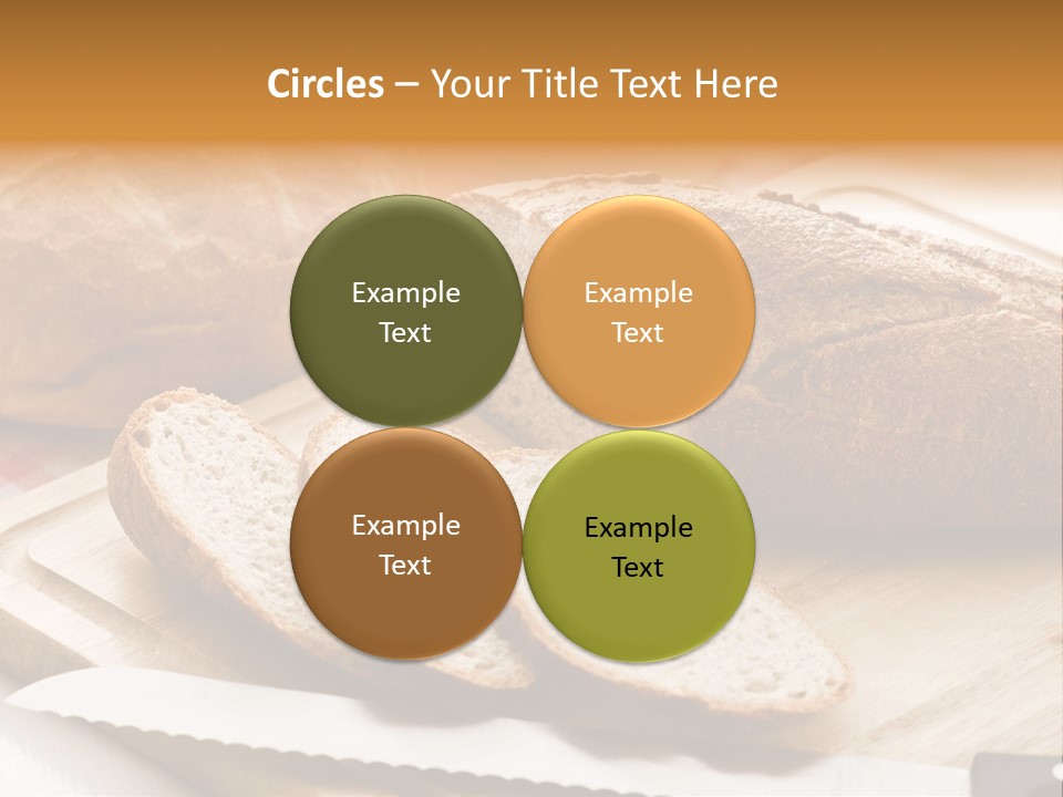 A Loaf Of Bread Sitting On Top Of A Cutting Board PowerPoint Template