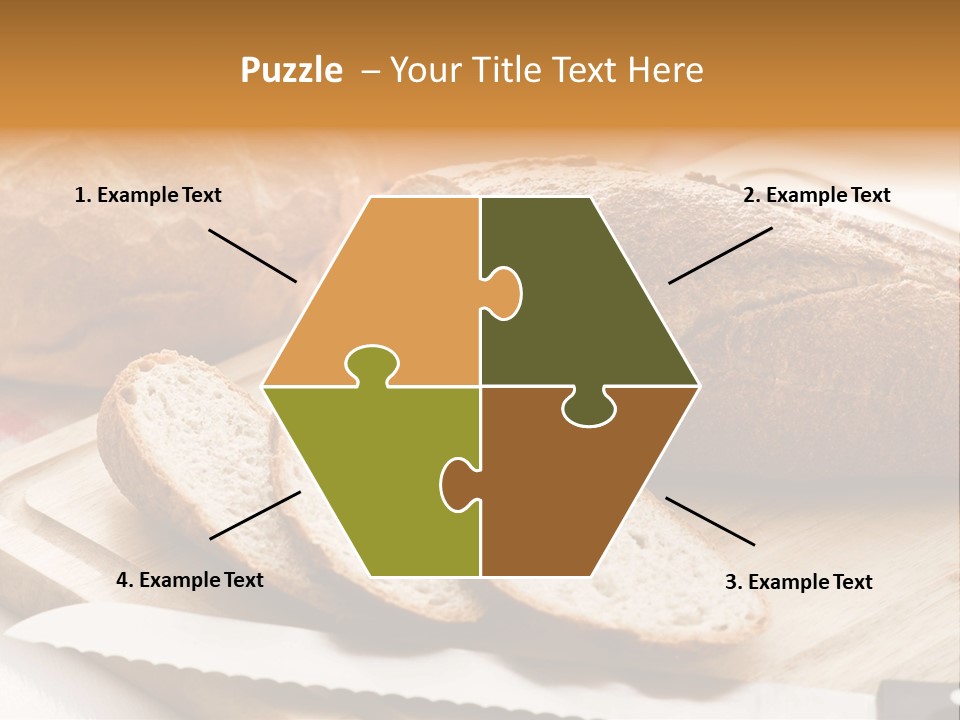 A Loaf Of Bread Sitting On Top Of A Cutting Board PowerPoint Template