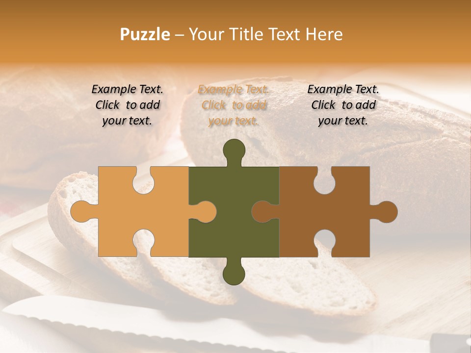 A Loaf Of Bread Sitting On Top Of A Cutting Board PowerPoint Template