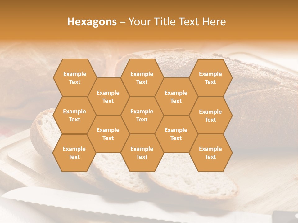 A Loaf Of Bread Sitting On Top Of A Cutting Board PowerPoint Template