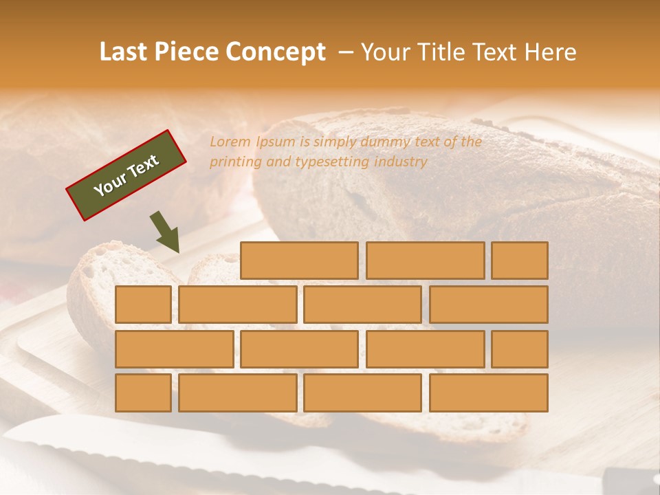 A Loaf Of Bread Sitting On Top Of A Cutting Board PowerPoint Template
