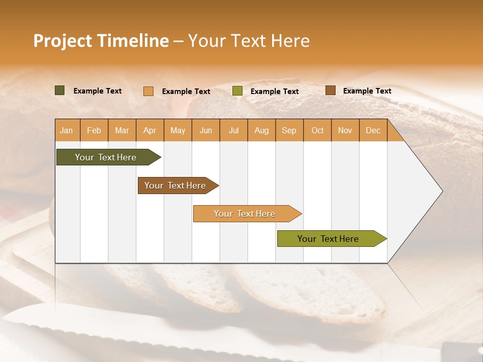 A Loaf Of Bread Sitting On Top Of A Cutting Board PowerPoint Template