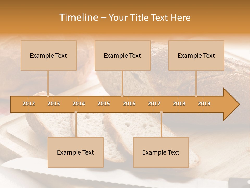 A Loaf Of Bread Sitting On Top Of A Cutting Board PowerPoint Template
