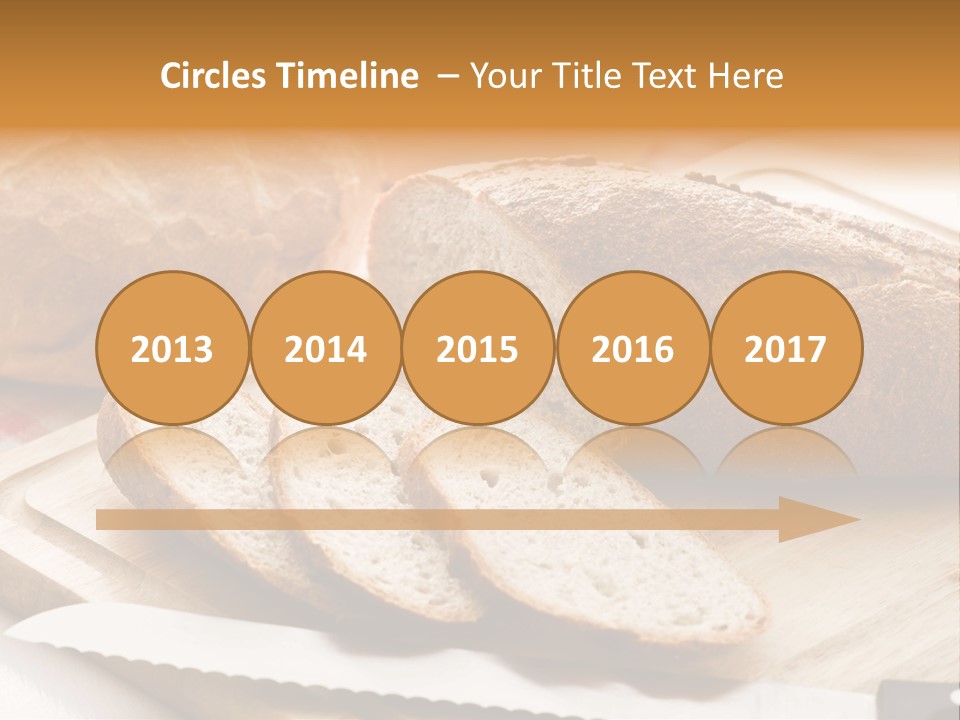 A Loaf Of Bread Sitting On Top Of A Cutting Board PowerPoint Template