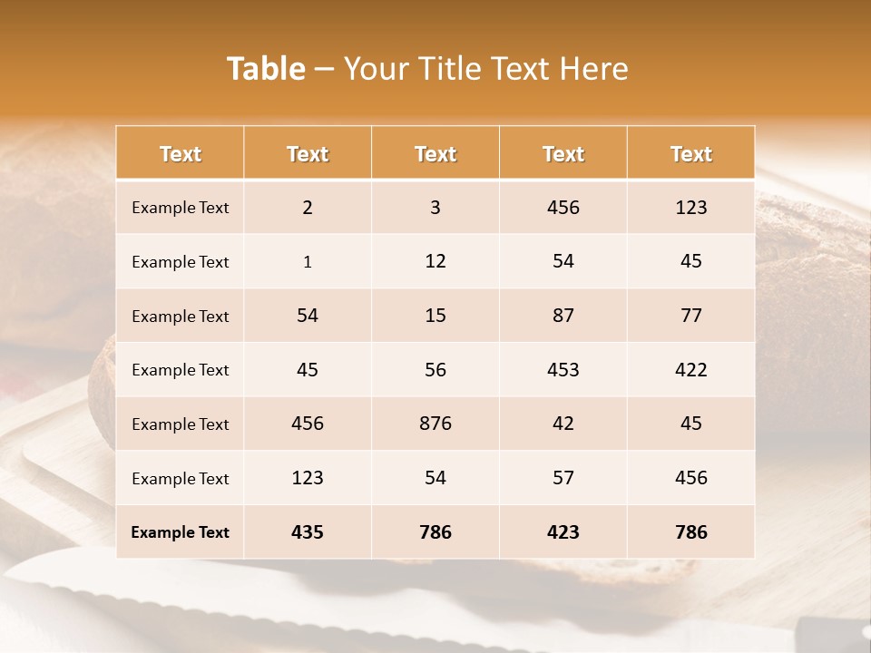 A Loaf Of Bread Sitting On Top Of A Cutting Board PowerPoint Template