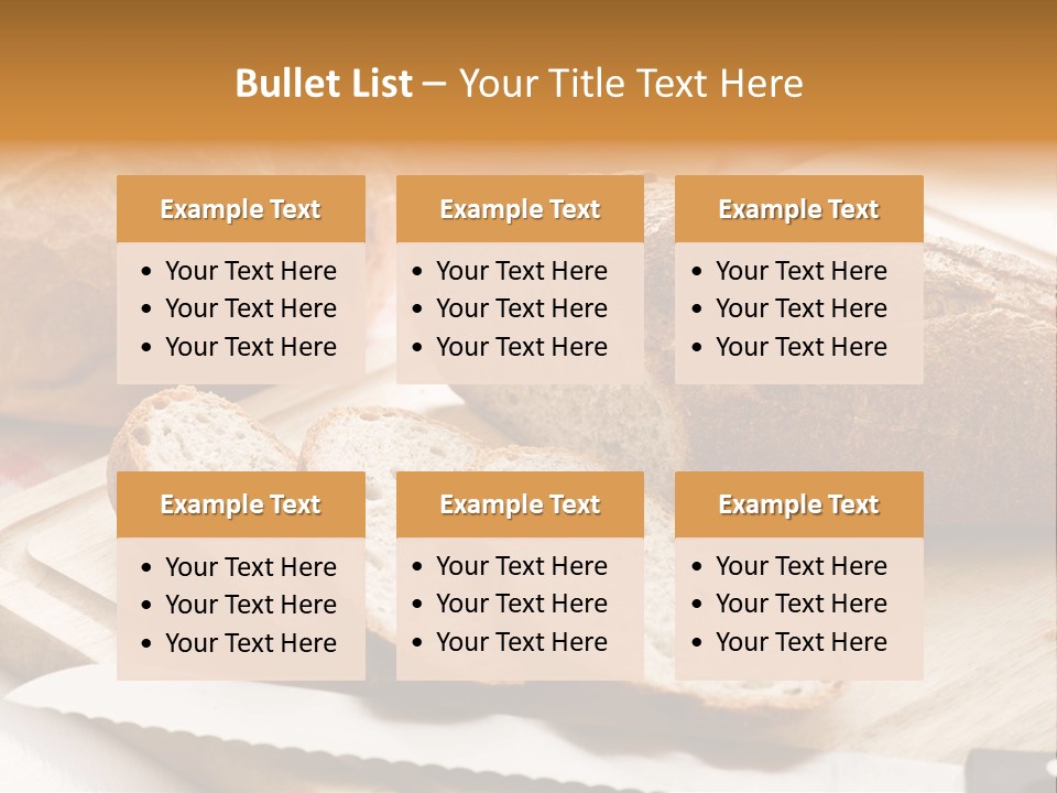 A Loaf Of Bread Sitting On Top Of A Cutting Board PowerPoint Template
