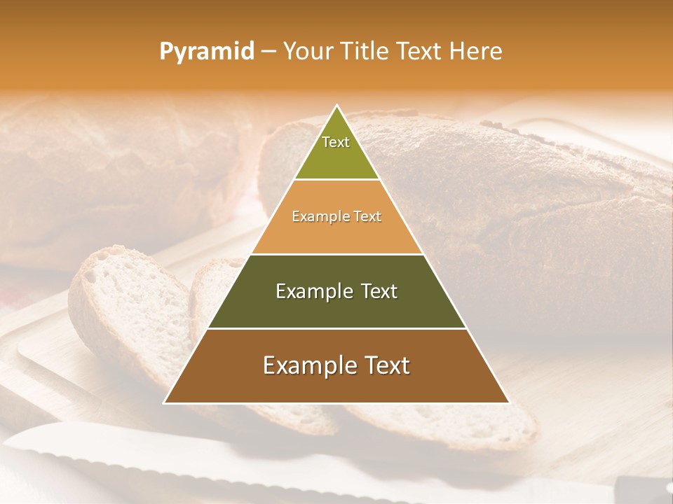 A Loaf Of Bread Sitting On Top Of A Cutting Board PowerPoint Template