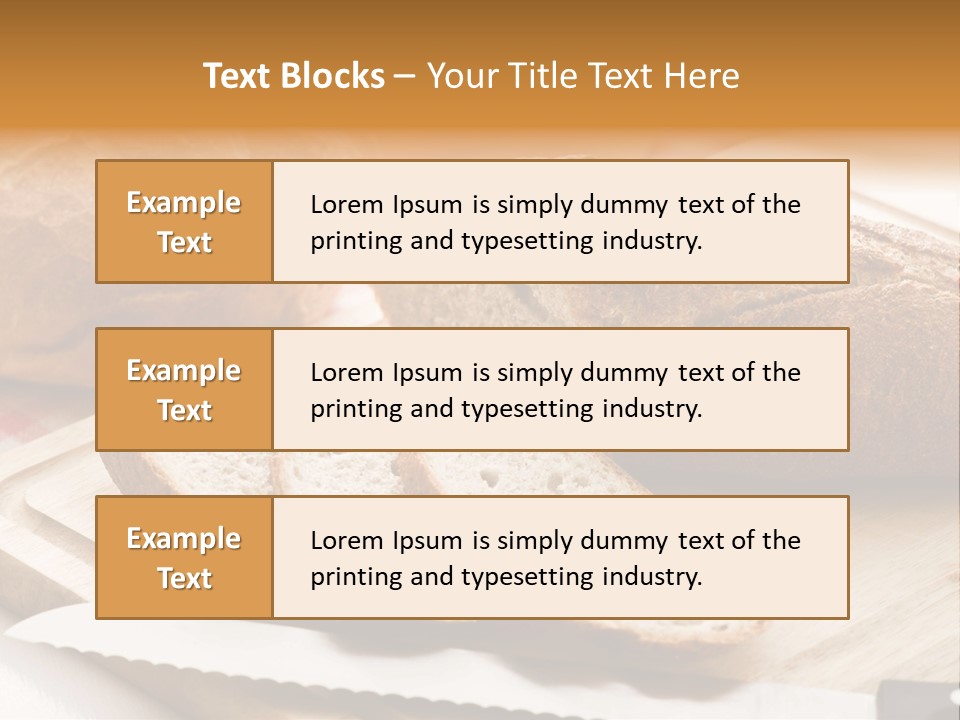 A Loaf Of Bread Sitting On Top Of A Cutting Board PowerPoint Template
