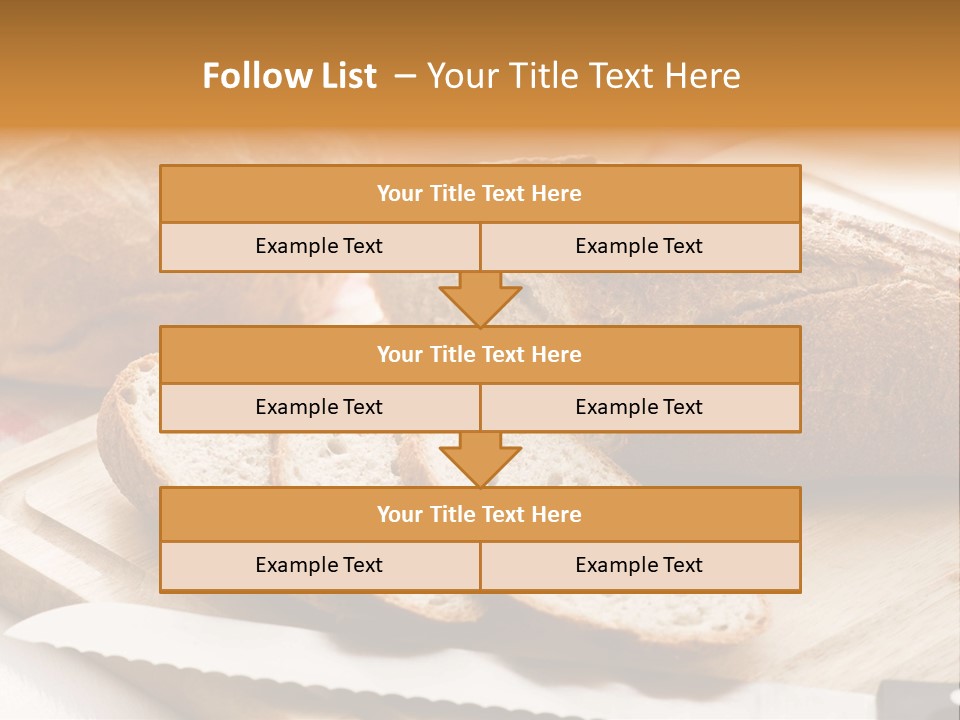 A Loaf Of Bread Sitting On Top Of A Cutting Board PowerPoint Template