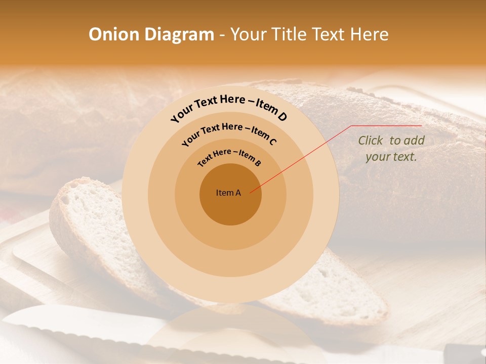 A Loaf Of Bread Sitting On Top Of A Cutting Board PowerPoint Template