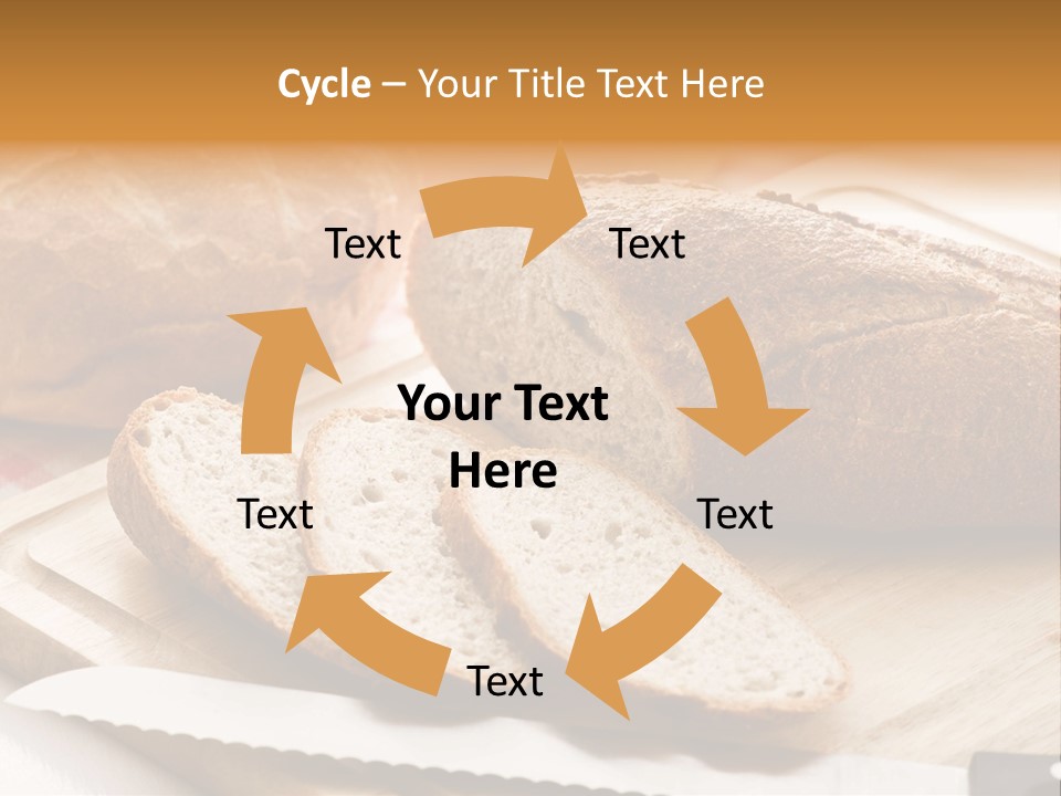 A Loaf Of Bread Sitting On Top Of A Cutting Board PowerPoint Template