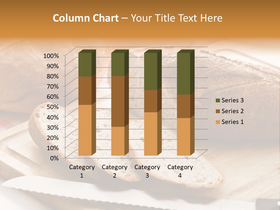 A Loaf Of Bread Sitting On Top Of A Cutting Board PowerPoint Template