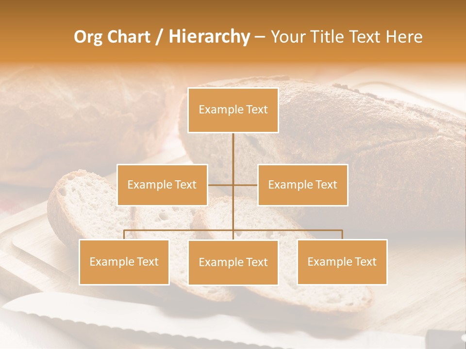 A Loaf Of Bread Sitting On Top Of A Cutting Board PowerPoint Template