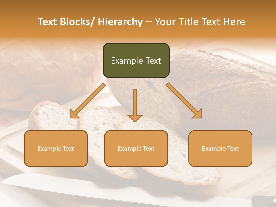 A Loaf Of Bread Sitting On Top Of A Cutting Board PowerPoint Template