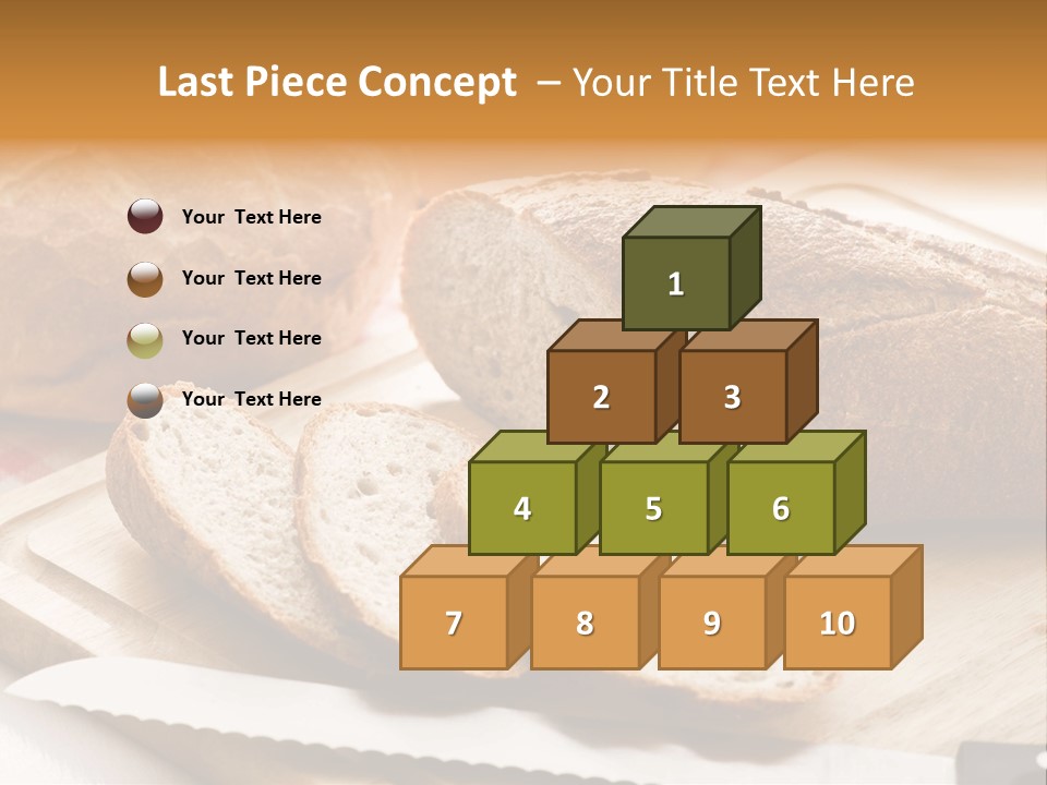 A Loaf Of Bread Sitting On Top Of A Cutting Board PowerPoint Template