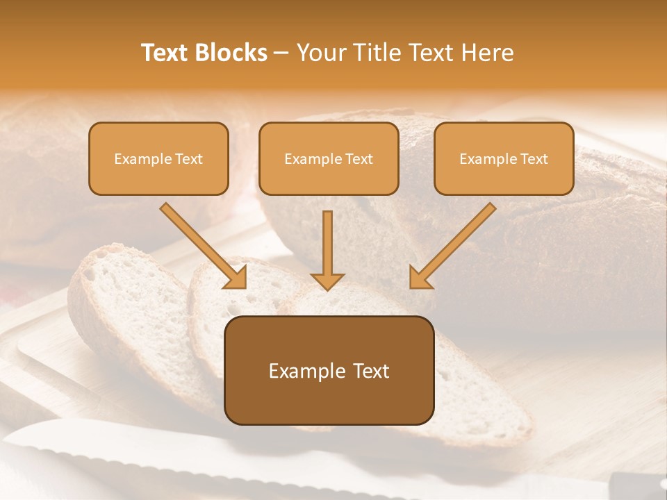 A Loaf Of Bread Sitting On Top Of A Cutting Board PowerPoint Template