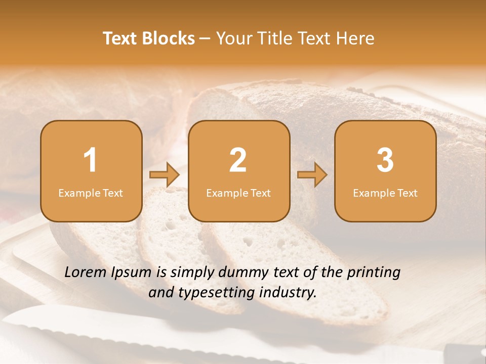 A Loaf Of Bread Sitting On Top Of A Cutting Board PowerPoint Template