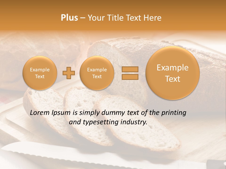 A Loaf Of Bread Sitting On Top Of A Cutting Board PowerPoint Template