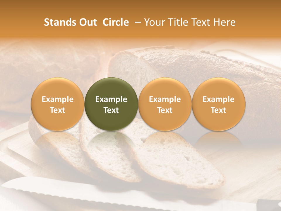 A Loaf Of Bread Sitting On Top Of A Cutting Board PowerPoint Template