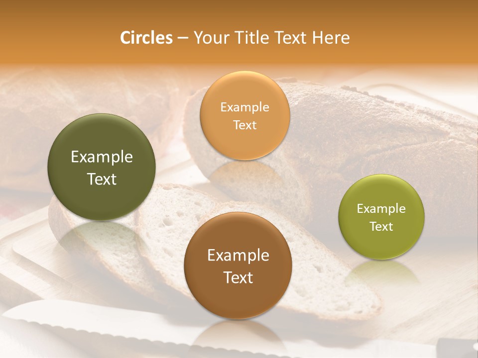 A Loaf Of Bread Sitting On Top Of A Cutting Board PowerPoint Template