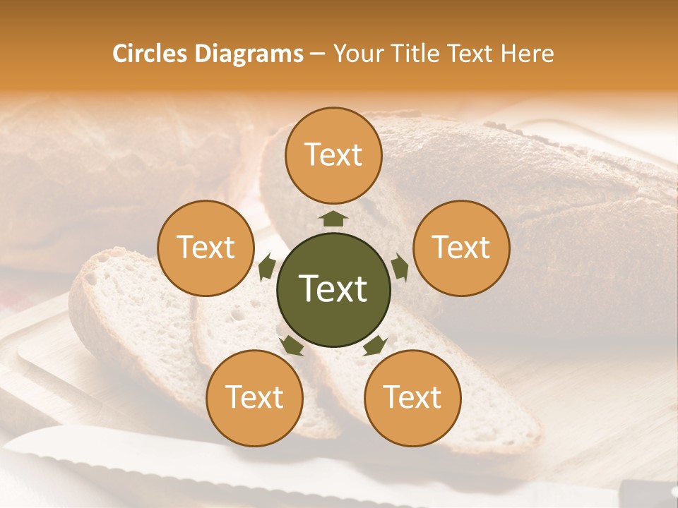 A Loaf Of Bread Sitting On Top Of A Cutting Board PowerPoint Template