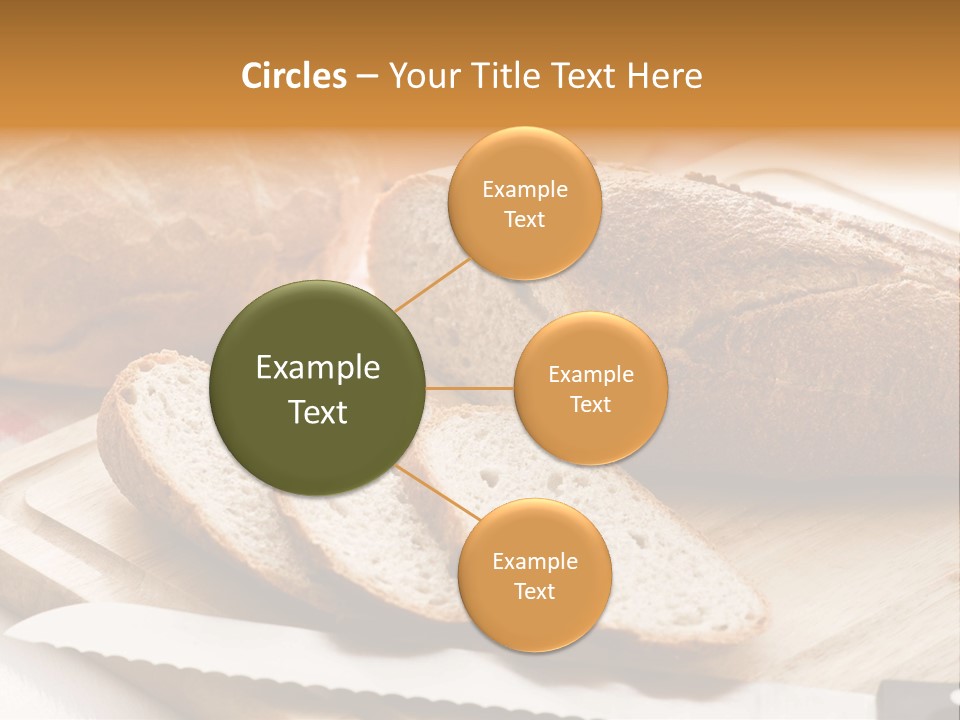 A Loaf Of Bread Sitting On Top Of A Cutting Board PowerPoint Template