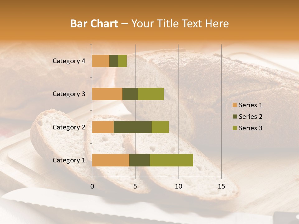 A Loaf Of Bread Sitting On Top Of A Cutting Board PowerPoint Template