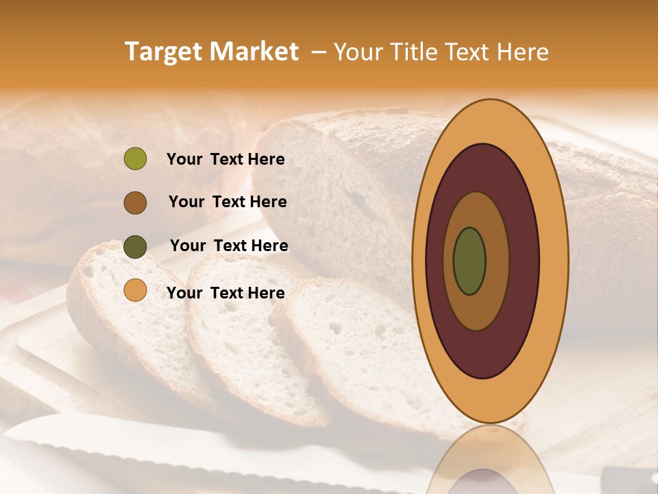 A Loaf Of Bread Sitting On Top Of A Cutting Board PowerPoint Template