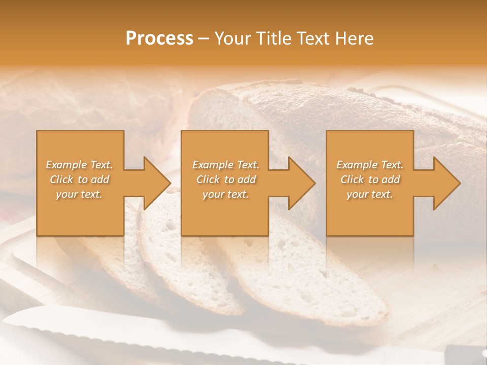 A Loaf Of Bread Sitting On Top Of A Cutting Board PowerPoint Template