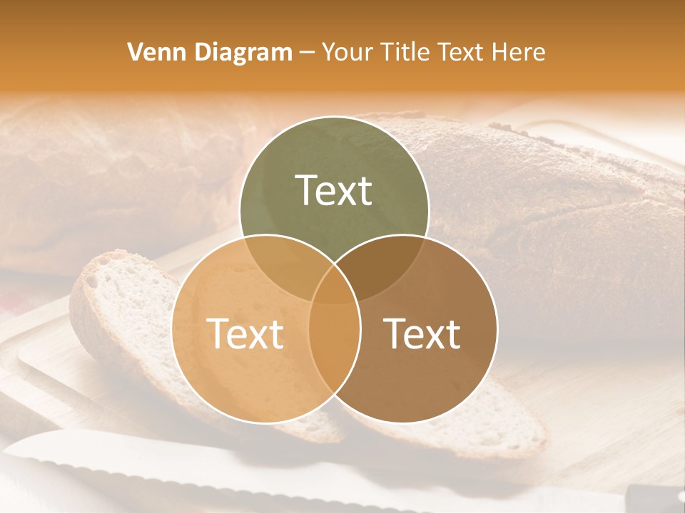 A Loaf Of Bread Sitting On Top Of A Cutting Board PowerPoint Template