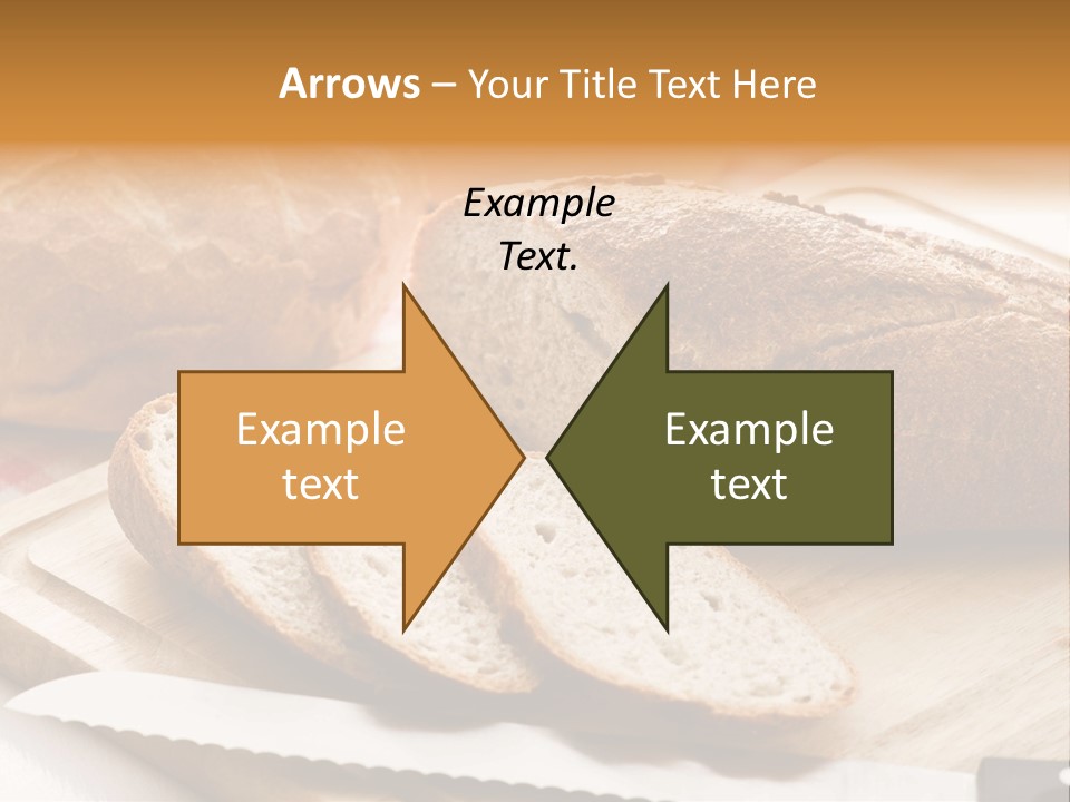 A Loaf Of Bread Sitting On Top Of A Cutting Board PowerPoint Template