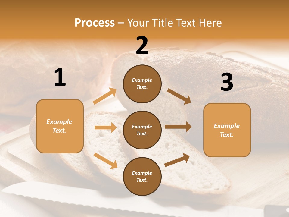 A Loaf Of Bread Sitting On Top Of A Cutting Board PowerPoint Template