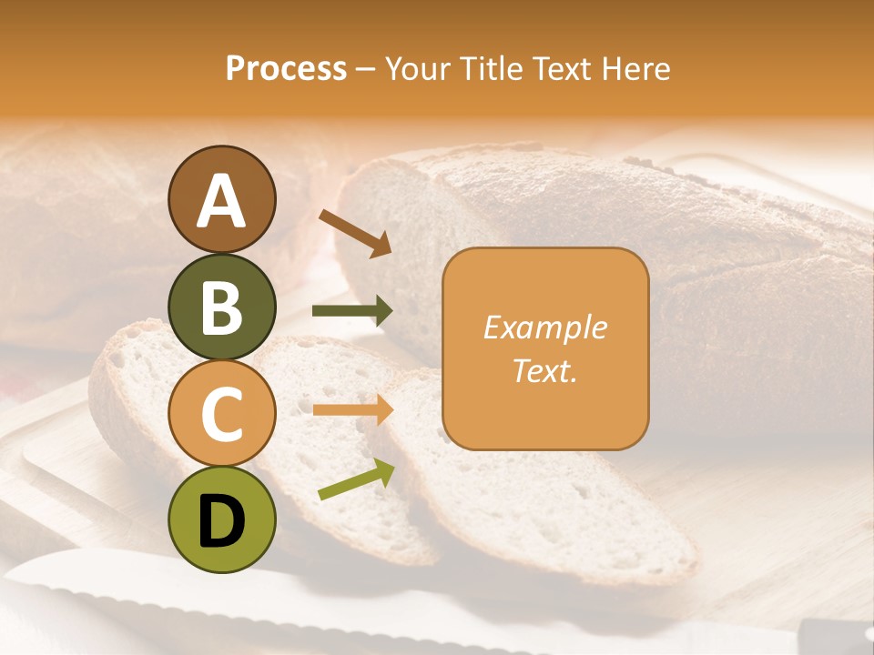 A Loaf Of Bread Sitting On Top Of A Cutting Board PowerPoint Template