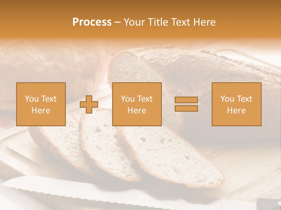 A Loaf Of Bread Sitting On Top Of A Cutting Board PowerPoint Template